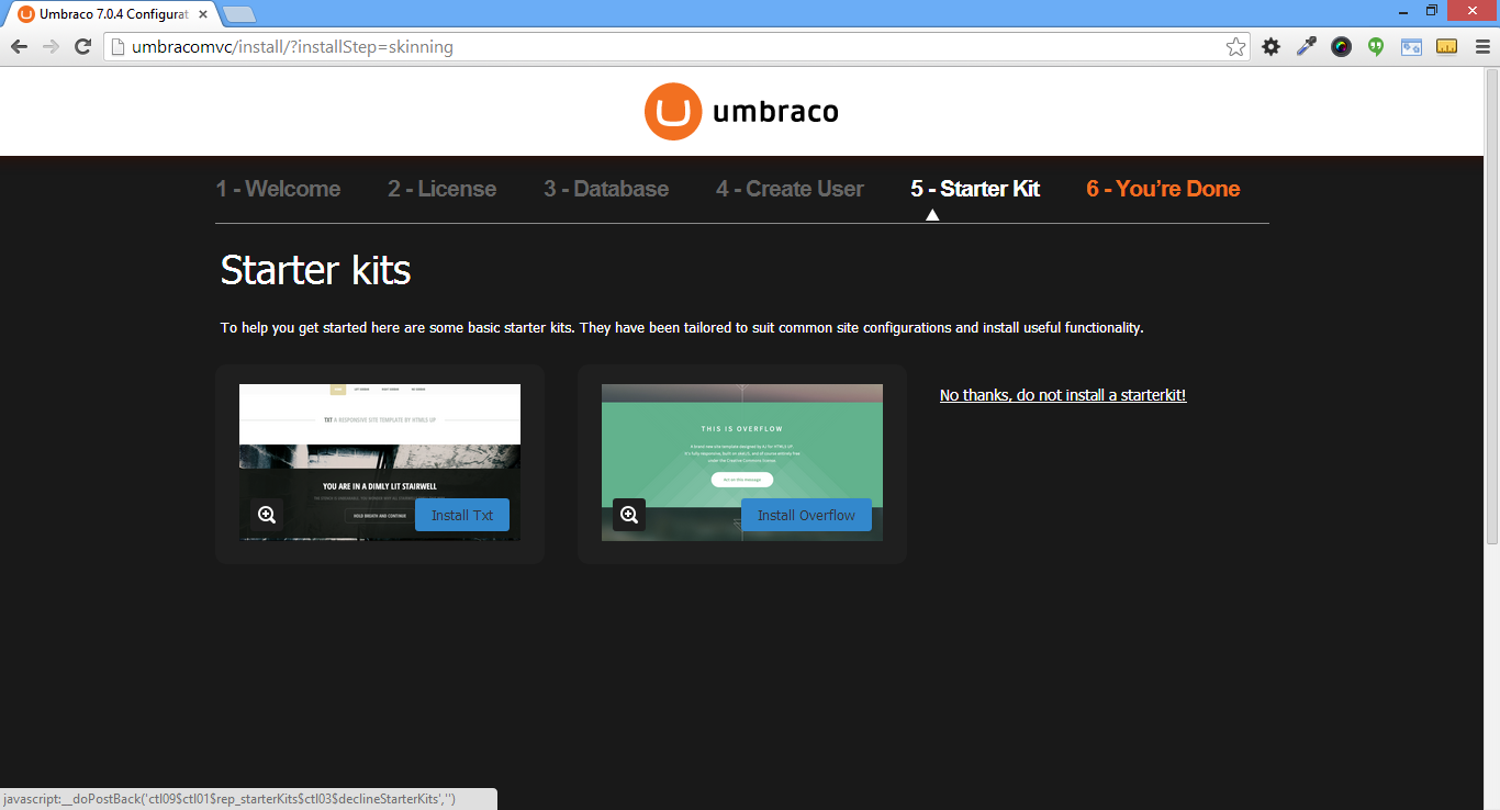 Select No Starter Kit